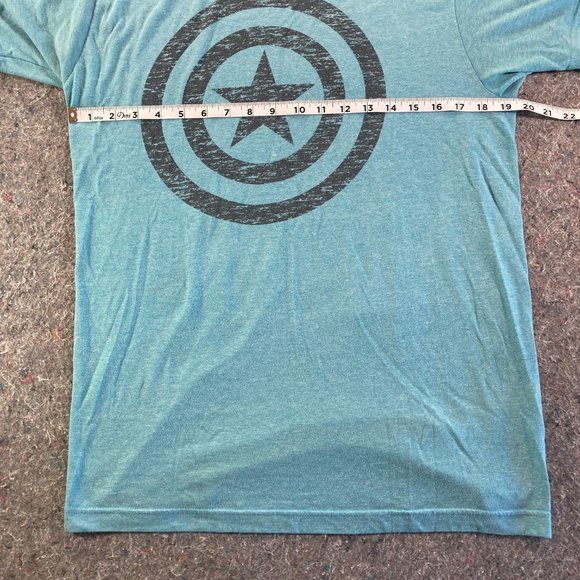 Marvel Avengers Captain America Mens Blue Short Sleeve T-Shirt Size M - Picture 6 of 8